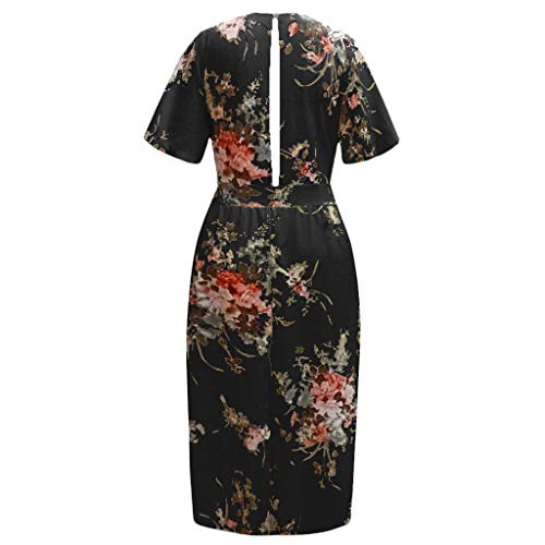 Pervobs Women Plus Size Long Dress Casual Summer Floral Print Boho Sleeveless V Neck Party Loose Maxi Dress Vestido(2Xl, Black D) #TOP4