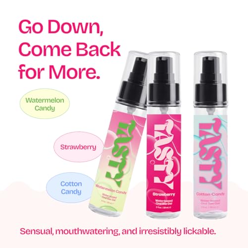 Image of IntiMD Tasty Strawberry Water Based Flavored Edible Oral Gel, 2 Ounce, for Men, Women and Couples
