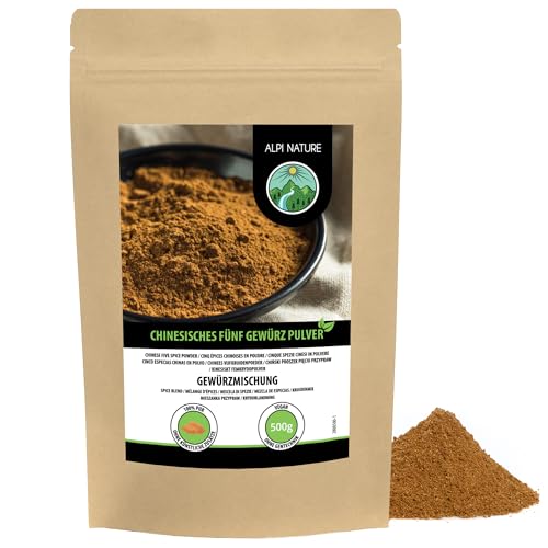 Alpi Nature Cinco Especias Chinas en Polvo 500g, Mezcla de 5 Especias Chinas, Condimento Chino