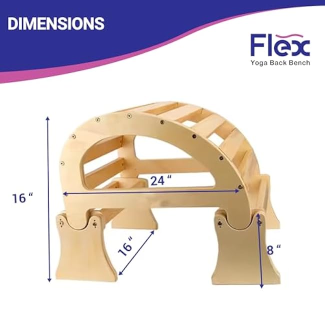 Flex - Yoga Back Bench | Elevate Your Stretch with Anatomical Bends, Ergonomic Support, and Durable Construction for Ultimate Comfort and Flexibility, Sandal