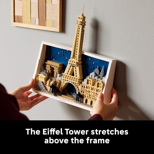 Image of LEGO Architecture Paris - City of Love Building Set for Adults - Gift for Birthdays - Office or Bedroom Decor for Women & Men, Ages 18+ - W /Frame for Display - 21064