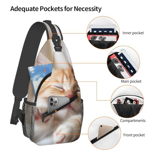 Bolso cruzado Kitten Sleeps para hombres y mujeres miniatura 4