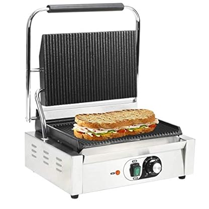 Festnight- Gerillter Panini-Grill Kontaktgrill 2200 W Tischgrill Elektrogrill Panini-Maker 50-300 °C Temperatur… – Bild 3