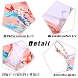 Arshiner Zestaw Bikini dla Dziewcząt 3-częściowy Letni Strój Kąpielowy Dziecięcy Trzyczęściowy Tankini z Spódniczką Nadruk Kwiatowy Moda Kąpielowa Bikini dla Dziewcząt 5-14 Lat, Rosa, 13-14 lat