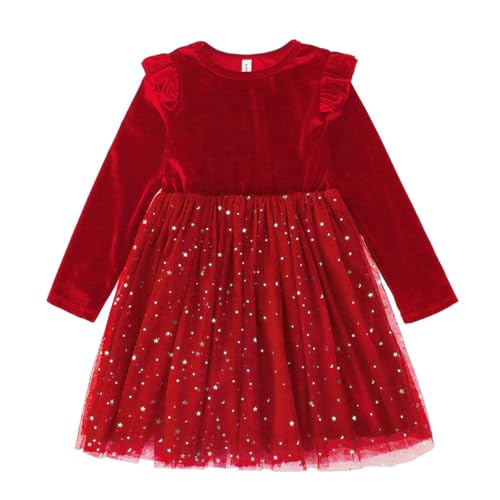 Gaexia Girl Velvet Christmas Dress Velvet Sequin Tutu Dress 2-12Y - image 4