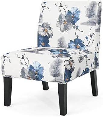 Christopher Knight Home Kendal Traditional Fabric Accent Chair, Print, Matte Black