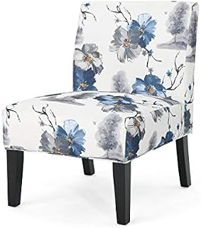 Christopher Knight Home 305498 Kendal Traditional Fabric Accent Chair, Print, Matte Black