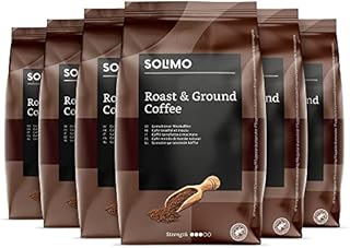 Amazon Brand - Solimo House Blend Ground Coffee, 1.36 kg (6 Packs x 227g) - Rainforest Alliance Certified