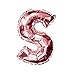 Oblique Unique® Folien Luftballon alle Buchstaben Alphabet ABC Herz Stern in Roségold für Geburtstag Jubiläum Schuleinführung JGA Hochzeit Baby Shower Party Deko Folienballon - wählbar (Buchstabe S)