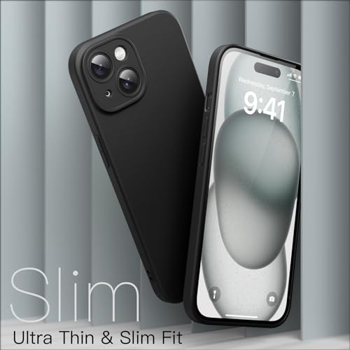 JETech Slim Case for iPhone 15 Plus 6.7-Inch with Camera Lens Full Cover Protection, Ultra-Thin Lightweight Matte Finish Minimalist Protective Phone Cover (Black) by JETech - Image 3