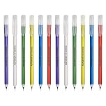 Matador Hi-School Fine Point Roll Gel Pens | 0.5mm Ballpoint | Black Ink Pens | Comfort Rubber Grip Fun Colourful Designs | Black Pack Of 12