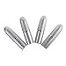 Kloud City 4Pcs DIY Metallic Silver Bullet Shape Empty Lipstick Tube Lip Balm 12.1mm Lip Gloss Container Rotating Lipstick Holder