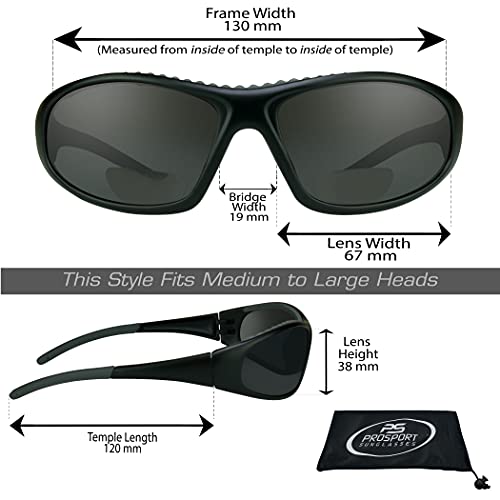 proSPORT Motorcycle Bifocal Sunglass Safety Protective Padded Cushion on Top of the Frames2