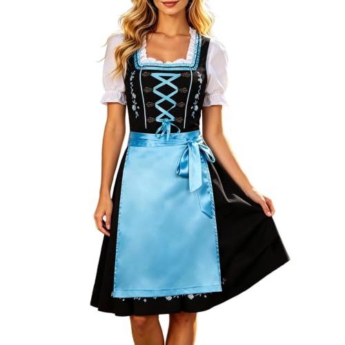 Conjunto de tirolesa tradicional con delantal ajustable para fiestas alemanas
