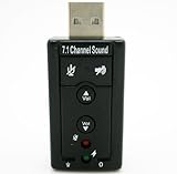 Demarkt Tarjeta de Sonido 7.1 Adaptador Externa Audio por USB 2.0 CD Drivers DJ Pen 2186