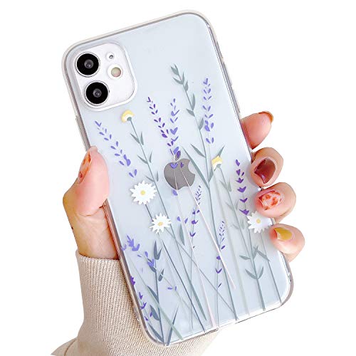 ZTUOK Coque de Protection pour iPhone 12 - pour Filles et Femmes - Élégance - Motif Floral et Fleurs - en Gel TPU Transparent - Absorption des Chocs - pour iPhone 12(6,1 Pouces) Cover