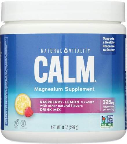 Natural Vitality Calm, The Anti-Stress Dietary Supplement Powder, Raspberry Lemon - 8 Ounce (Packaging May Vary)