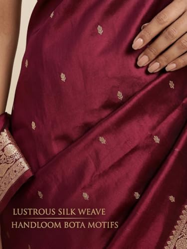 REVIVE ME teal banarasi silk saree in katan silk – image 6