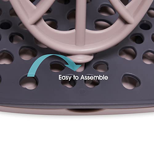 Mother-K Baby Bottle Drying Rack With Tray, Adjustable Holder For Baby Bottles, Pacifier And Pump Parts (Beige) #TOP3