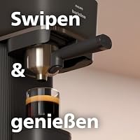 Philips Baristina Espressomaschine - Real Espresso, made simple. Kompakte Kaffeemaschine, Schwarzgrau mit schwarzgrauem Siebträger, 16-bar-Pumpendruck, automatisches Mahlwerk, Cafe Crema (BAR300/60) – Ansicht 5