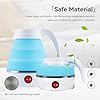 Bouilloire Pliable, Bouilloire De Voyage 600ml, Mini Bouilloire Electrique de Silicone Portable pour Le Camping, Voyage de Plein Air (Bleu) #1