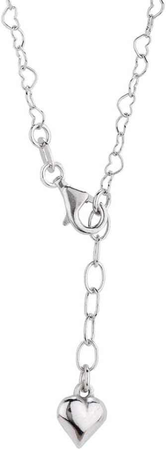 Vanbelle Sterling Silver Jewelry - Rhodium Plated 925 Stamp - Interlinked Chain & Drop Heart Anklet - Stylish Beautifully Designed for Women - 9" Long + 1" Extender - Image 3