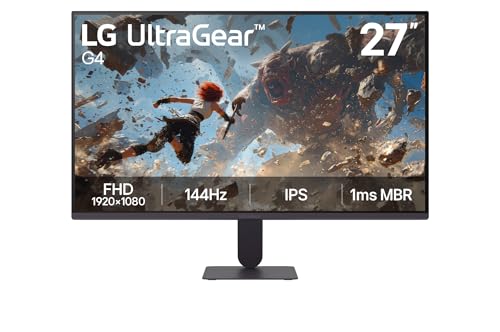 LG Moniteur Gaming Ultragear™ 27G411B-B.AEU | Série G4 (2026) | 27 Pouces | IPS 16:9 | 144Hz | 1ms (MBR) | FHD 1920x1080 | sRGB 99% | HDR10 | AMD FreeSync™ et NVIDIA G-Sync™
