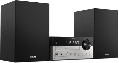 Philips TAM4205M2 Système de microchaîne Hi-FI – 80 W, Enceintes Bass Reflex, CD, FM, USB, entrée Audio, Bluetooth 5.4, Auracast, contrôle numérique du Son, télécommande, Emballage écologique - 2