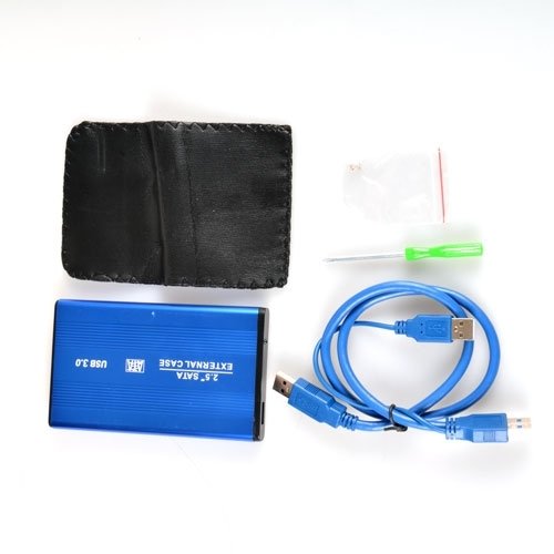 Caja externa para disco duro SATA 2.5'' USB 3.0 azul miniatura 1