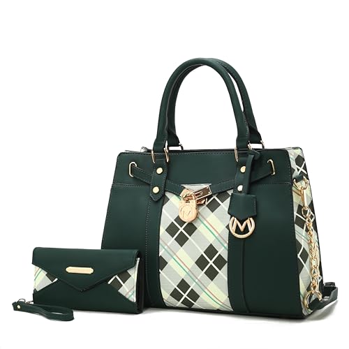 Image of MKF Collection Crossbody Tote Bag for Women & Wristlet Wallet Purse Set - PU Leather Top-Handle Satchel Shoulder Handbag