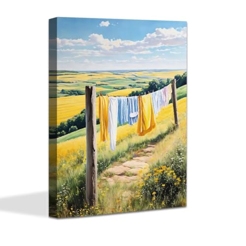 Cadre paysage de campagne buanderie et salon style vintage rustique