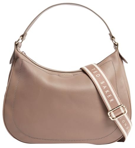 Ted Baker Women's Webbing Large Leather Hobo Bag, Taupe
