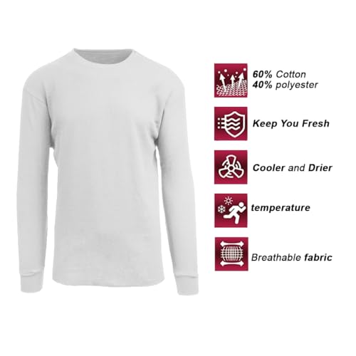 Galaxy by Harvic Mens Crew Neck Thermal Shirt (Multiple Sizes/Colors)2