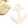 Pack of 24 Unfinished Wood Anchor Cutouts by Factory Direct Craft - Blank Wooden Nautical Anchor Shapes for DIY Projects for Birthday Party Arts and Crafts Camp and Group Activities (Size: 4-1/2" L) #1