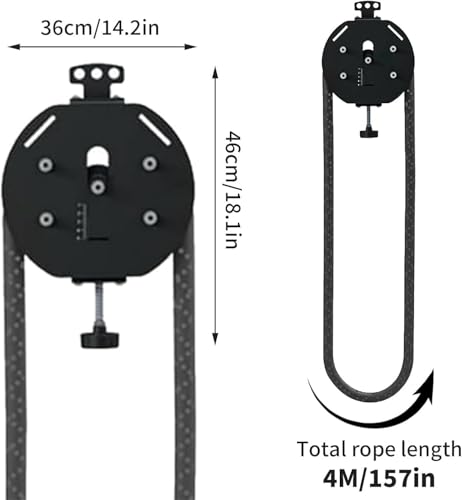 Entrenador de cuerda portátil Endless y polea de cable para gimnasio en casa 4
