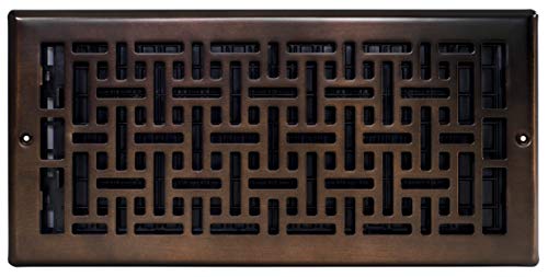 Decor Grates Ajl614W-Rb Oriental Wall Register, 6X14 Inches, Rubbed Bronze Finish #TOP1