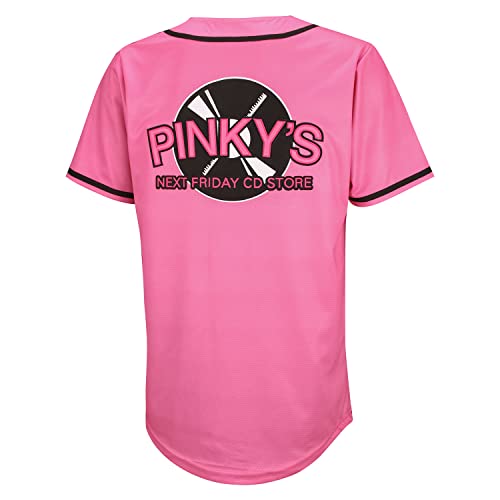 Men's Pinky's Next Friday Movie Baseball Jersey Day Day Cd Store Sports Fan Hip Hop Jerseys Stitched (L, Logo Pink) #TOP3