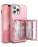 WeLoveCase for iPhone 13 Pro Max Wallet Case for Women with Credit Card Holder & Hidden Mirror,...