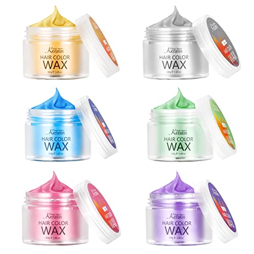 Tinte para el cabello Magic Master Keratin Temporary Frisur Crema Instant Color Tono para Hombres y Mujeres Fiestas, Festival, Cosplay(Denim Azul) (Seis colores, 100g)