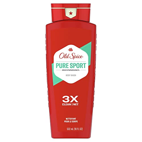 Old Spice High Endurance Body Wash for Men, Pure Sport Scent, 18 FL OZ Twin Pack