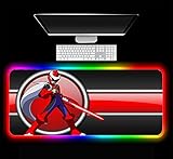 Mouse Pad Megaman Zero Anime RGB Mouse pad Gaming Gamer Glowing LED Laptop PC Gaming Accessories Keyboard Mat Gaming Desk 24 inch x12 inch