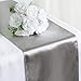 Tiger Chef 12-Pack Silver 12 x 108 inches Long Satin Table Runner for Wedding, Table Runners fit Rectange and Round Table Decorations for Birthday Parties, Banquets, Graduations, Engagements
