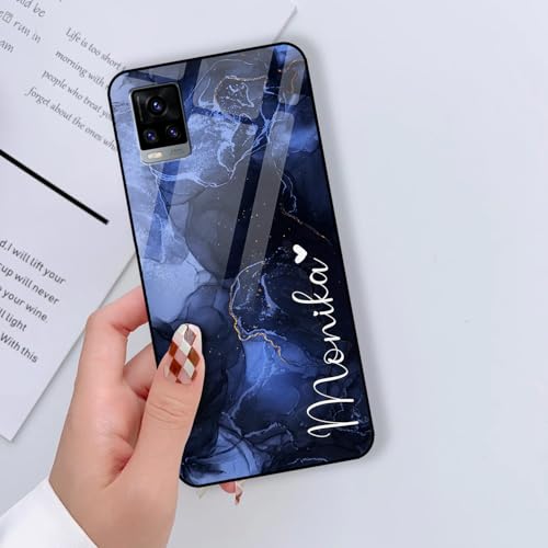 Image of COLORflow Back Cover Compatible with Vivo V20 | Marble Colors Customized | Shockproof TPU Bumper with Camera Protection Back Cover Compatible with Vivo V20