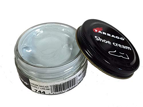Tarrago Shoe Cream - Professional Shoe Polish With Carnauba Wax To Re-Color And Polish - Smooth Leather Shoes And Boots- Over 100 Colors - 50 Ml/ 1.7Fl. Oz - Tourmaline Pearly #744 #TOP1