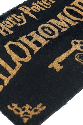 Harry Potter Alohomora Black & Gold Door Mat | Official Home Merchandise