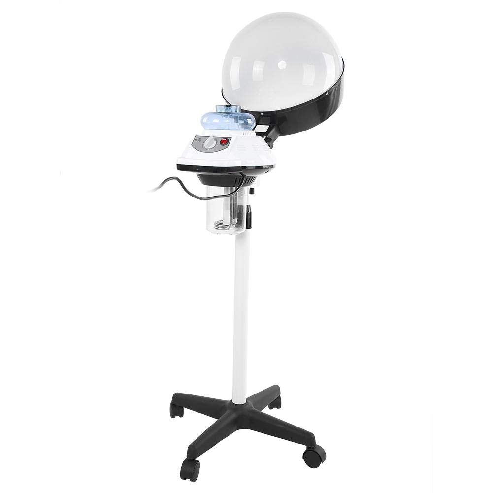 Casco de vapor de cuidado capilar, vaporizador de peluquería con base de rodillo, ajustable en altura, utilizado en peluquerías, institutos de belleza, cuidado doméstico, 80 – 125 cm