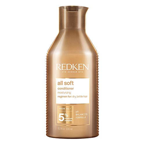 Redken All Soft Condicionador com Óleo de Argan, Hidratação Profunda para Cabelos Secos e Opacos, Deixando 15x Mais Macios e com Brilho Intenso, 300ml