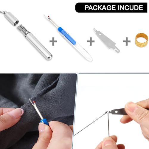 KYUEWRT 25 Large Eye Embroidery Needles, 5 Sizes Big Eye Hand Sewing Needles with Exquisite Aluminum Storage Tub for Stitching, Sewing and Hand-Made Projects - Image 5