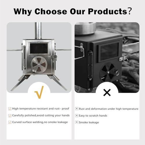 Portable 304 Stainless Steel Hot Tent Stove