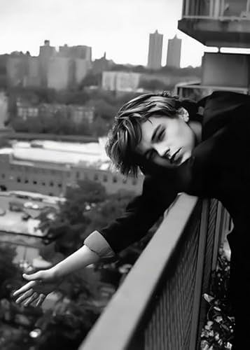 Young Leonardo DiCaprio on Balcony – 5x7 Premium Matte Photo Print Rare 90s Restored Teen Icon Image